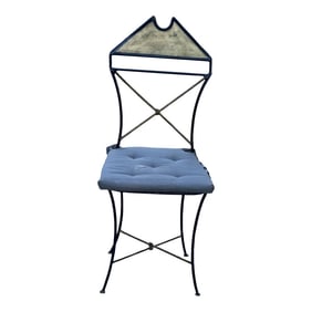 Geometric Ebonized Snd Gilded Artist Chair