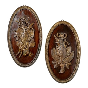 Pair Hunting Trophy Plaques c.1900