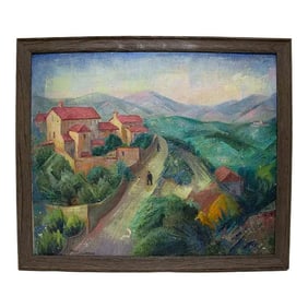 Reva Jackman Oil Painting - Hills of Fiesole Italy