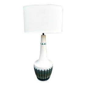 Mid-Century Turquoise Genie Table Lamp