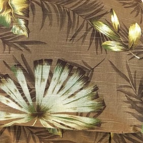 Palm Beach Style Tropical Pair of Drapery Panels