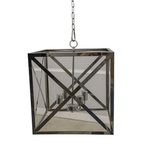 Modern Design Chrome Cube Light Fixture