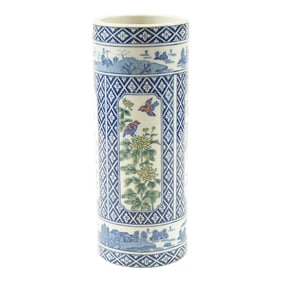 Early 20th Century Blue and White Porcelain Vase