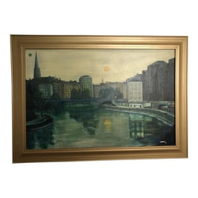 Original Oil on Canvas 1968 Signed on the Bottom, Framed