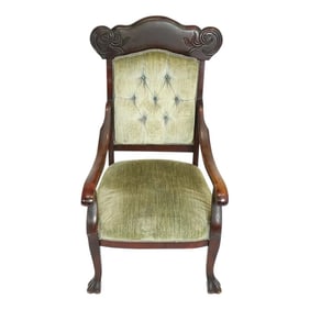 Mid 20th Century Queen Anne Arm Chair