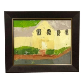 Early 20th Century Original Acylic on Board, Framed