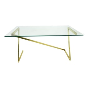1980s Modern Glass Coffee Table