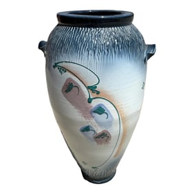 Mark Untener Large Glazed Ceramic Floor Vase