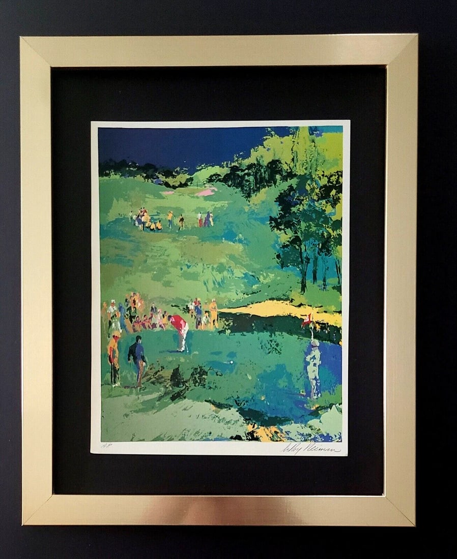 LEROY NEIMAN + GOLF + CIRCA 1990'S + SIGNED PRINT FRAMED + BUY NOW (1 of 1)
