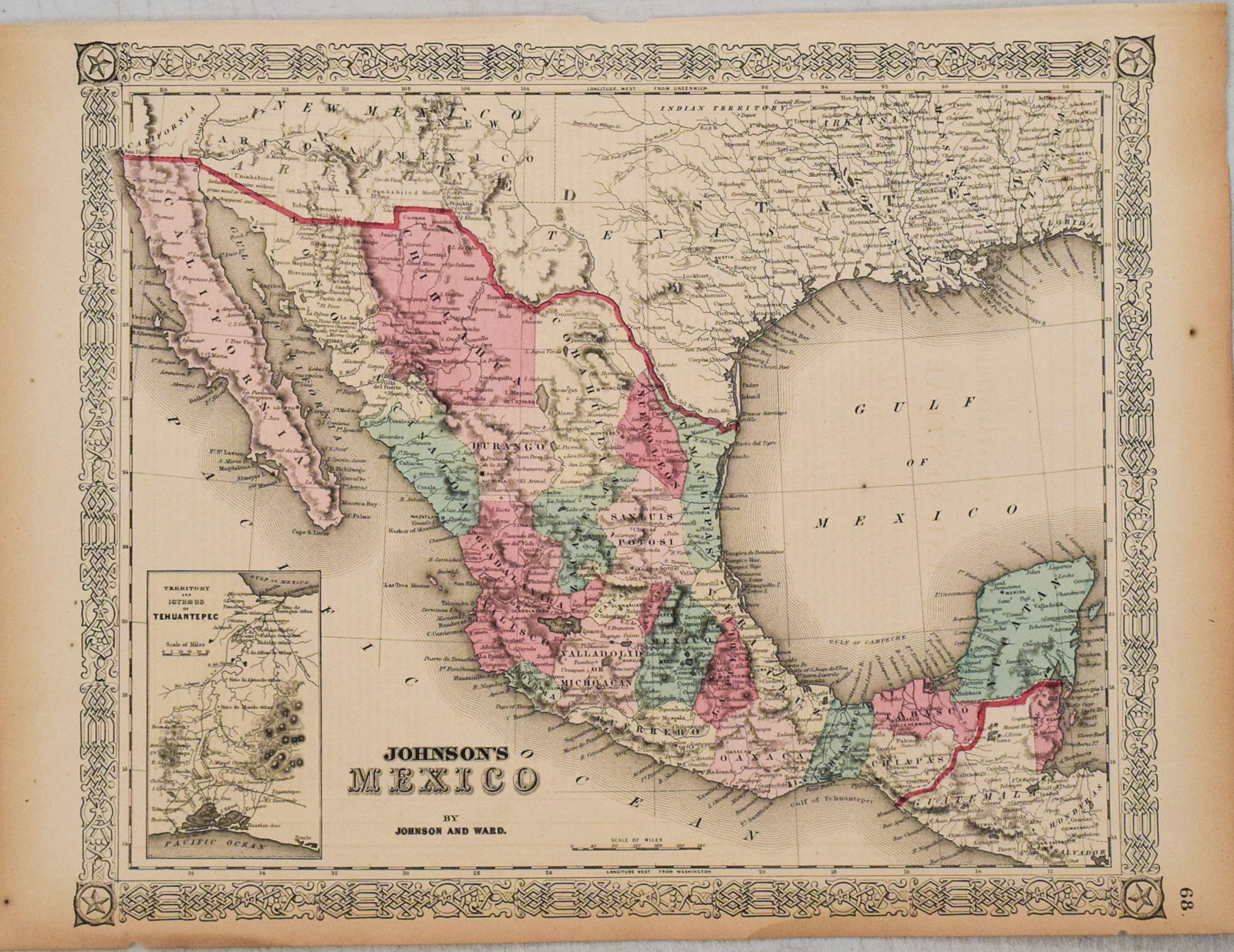 1863 Johnson Map of Mexico -- Johnson's Mexico (1 of 1)