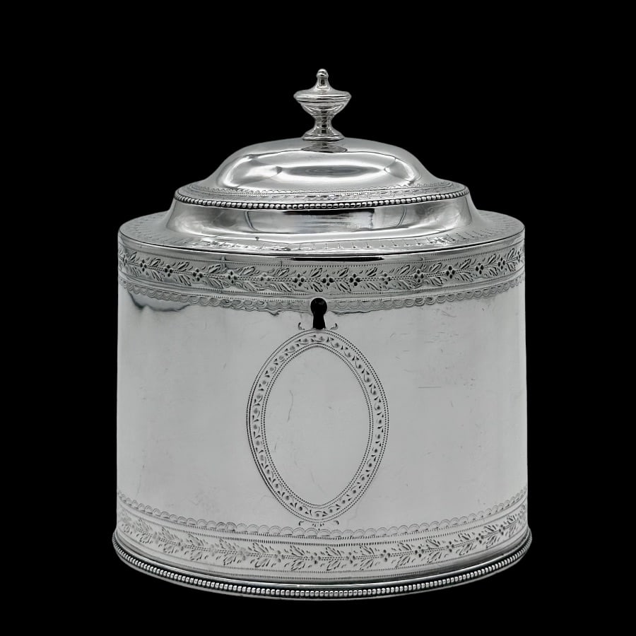 18th Century Antique George III Silver Tea Caddy London 1783 Hester Bateman (1 of 11)