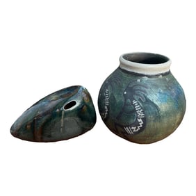 Pair of 1970s Ceramic and Pottery Green Bowls