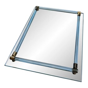 1970s Vintage Lucite Mirror Tray