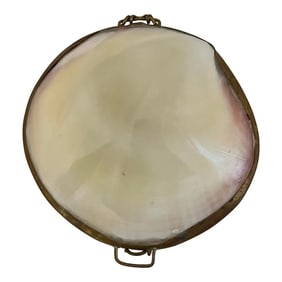 Capiz Mother of Pearl and Brass Trinket Box