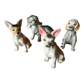 1970s Ceramic Miniature Dog Collection – Set of 4