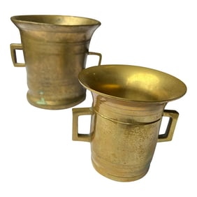 Pair of 1970s Brass Metal Vases