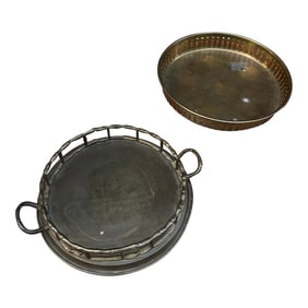 Pair of 1970s Small Brass Catchalls