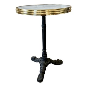 French Bistro Cast Iron Accent Side Table