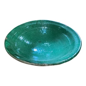 Mid 20th Century Green Decorative Bowl From Spain