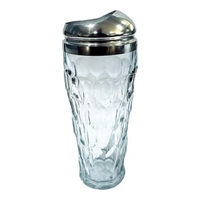 1930's Sterling Silver and Cut Glass Martini Cocktail Pitcher