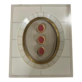 Mid 20th Century Three Italian Intaglios Framed in Vintage Bakelite