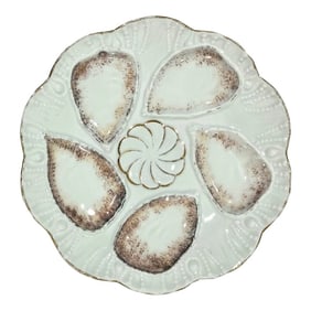 Late 19th Century German Porcelain Oyster Plate