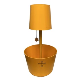 French Veuve Clicquot Ponsardin Champagne Cooler, Ice Bucket With Table Lamp.