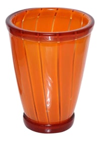 Late 20th Century Orange Vase by Seguso Viro