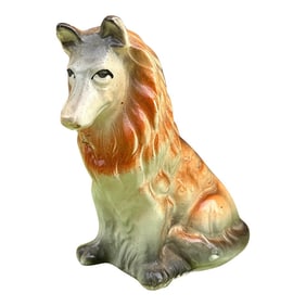 1970s Small Ceramic Dog Figurine
