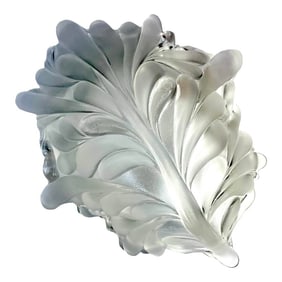 1970's Acanthus Leaf Crystal Centerpiece Bowl by Walther Glas - Germany