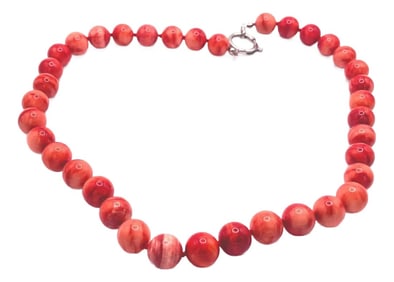 Mid 20th Century Outstanding Rhodochrosite Gemstone Necklace.