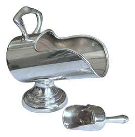 Vintage Hotel Silver Plated Sugar or Salt Scuttle Server With Scoop