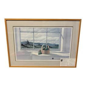 1970s Pears by Keith Hiscock /Limited Original Authenticated Print, Signed and Numbered, Framed