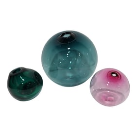 SkLO "Float" Glass Bubble Vessels, Set of Three