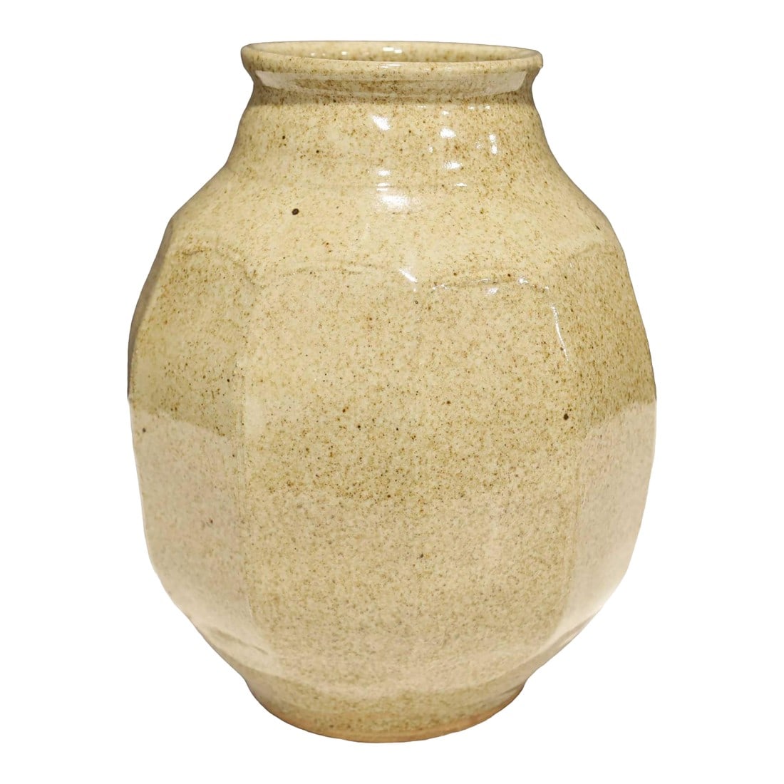 Warren MacKenzie (1924 - 2018) Large Signed Glazed Stoneware Vase: Warren MacKenzie is known for simple, wheel-thrown functional pottery influenced by Bernard Leach and the Japanese aesthetic of the work of Shoji Hamada. In 1950 MacKenzie and his first wife Alix beca