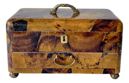 Large Tessellated Pen-Shell Jewelry Box, 1970s, Attributed to Maitland Smith