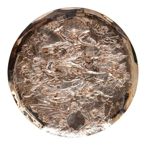 Vintage English Silver Plate Repoussé Charger by Elkington and Co.