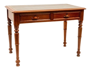 Vintage Leather Top Writing Table