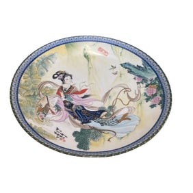 Chinoiserie Hand Painted Decorative Plate