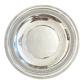 1950s Vintage Cartier Sterling Silver Reticulated Tray 2854