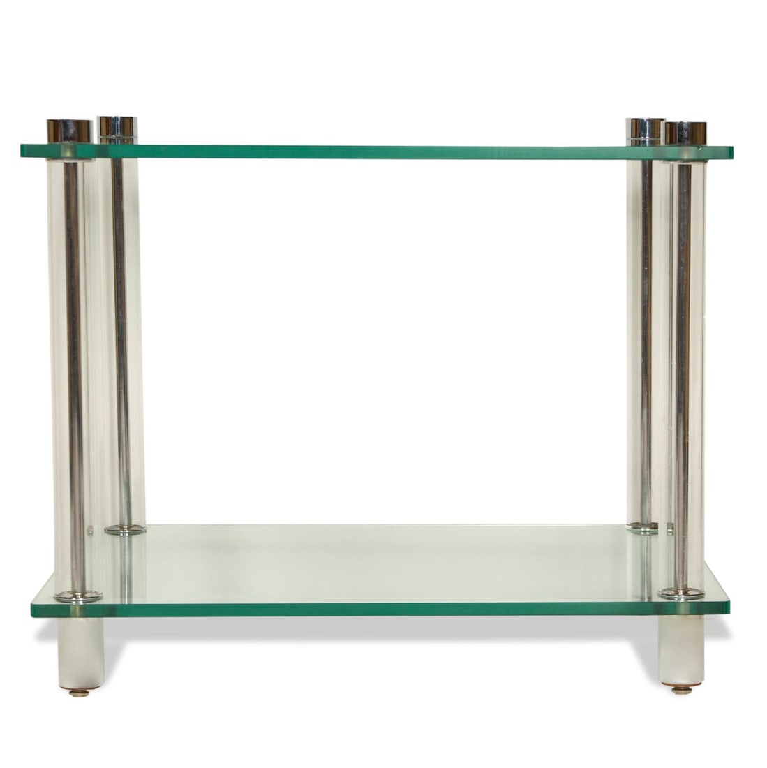 Mason-Art Modern Two-Tier Chrome and Glass Side Table (1 of 8)