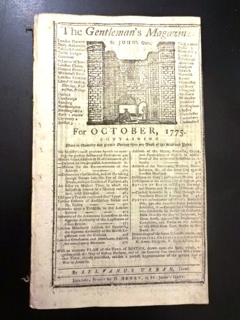 1775 Magazine Revolutionary War Plan of Boston (1 of 7)