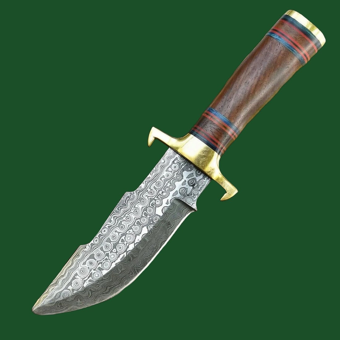 Rare Leather Sheath Damascus Steel Handmade Knife (1 of 3)