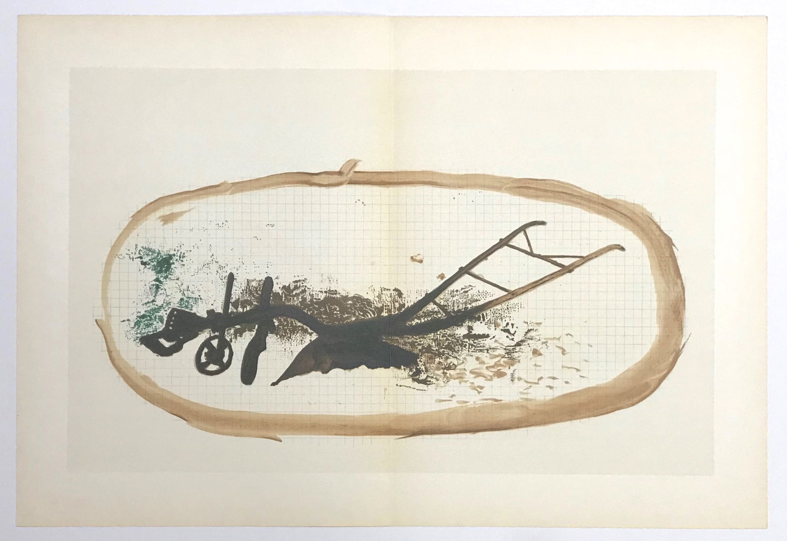 Georges Braque "La charrue" original lithograph, 1960: Title: Georges Braque "La charrue" original lithograph, 1960 Description: Medium: original lithograph. The catalogue reference is Vallier 150. Printed in 1960 for the "Poetes, Peintres, Sculpteurs" is