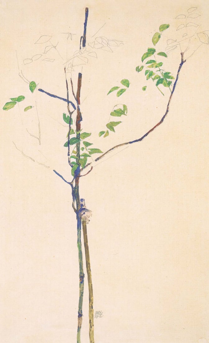 Egon Schiele Lithograph 28 Young Tree 1968 (1 of 1)