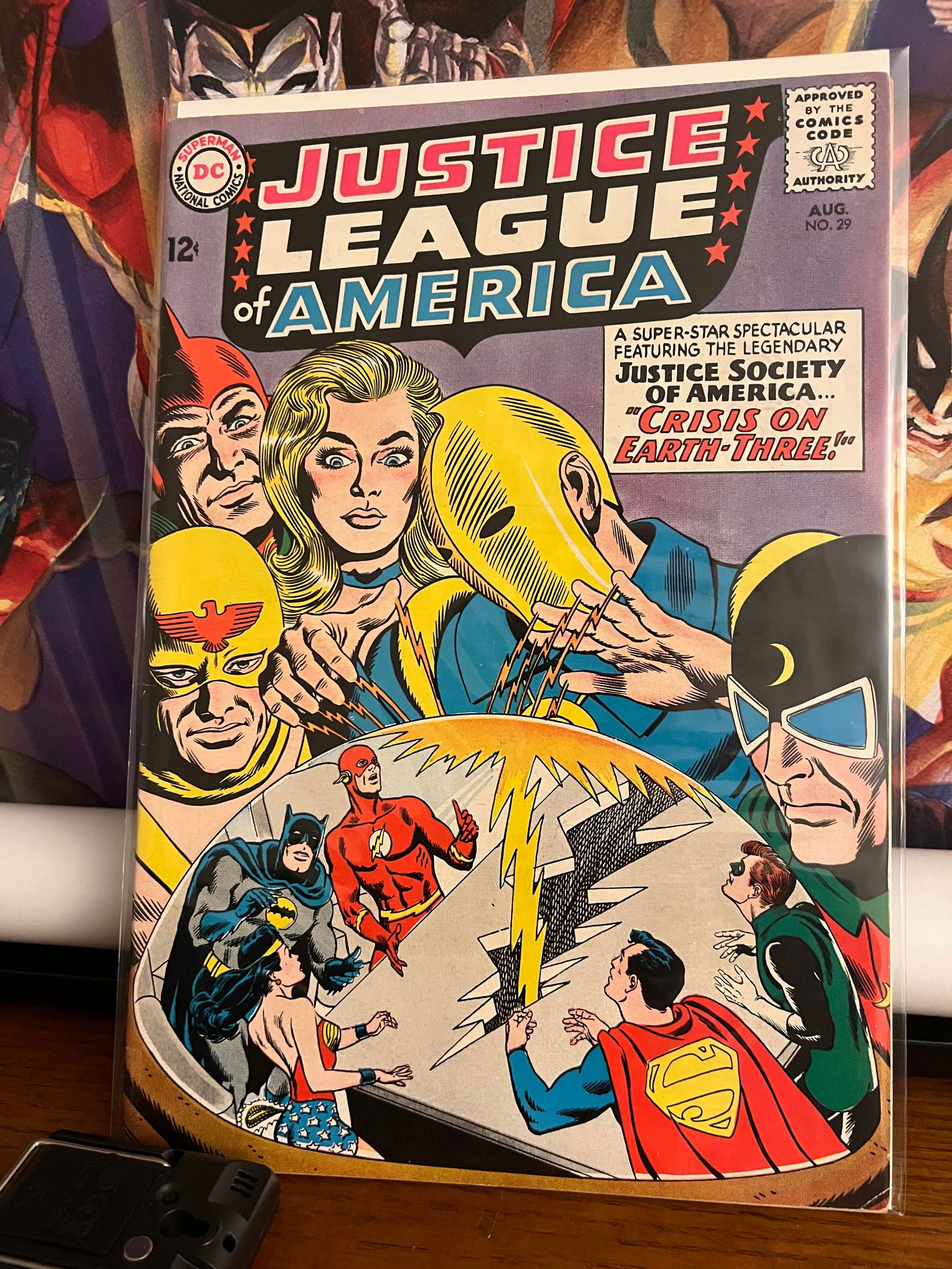 JLofA #29: Title: JLofA #29 Description: 1st. Earth-Three, 1st. Starman Date/Period: 1964 Materials: DC Comics Reserve: $90.00 Shipping: Domestic: Shipping rates are determined by destination International: Fore