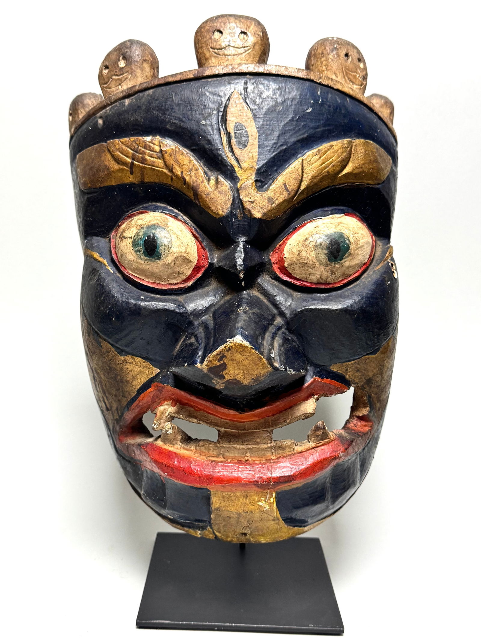Antique Nepalese Kali mask - Hindu and Buddhist tradition. (1 of 16)