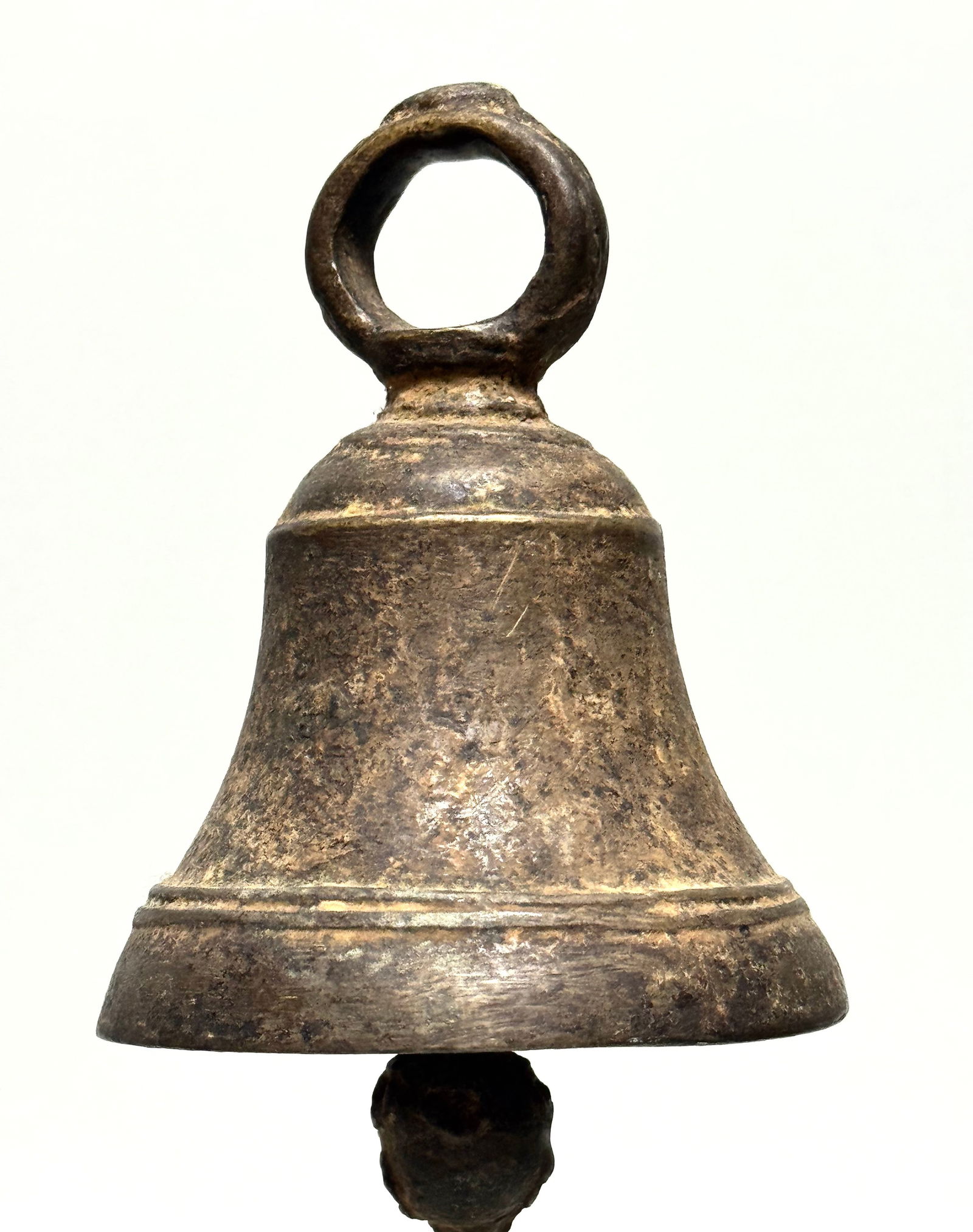 Antique Ritual Hindu Bronze Alloy Bell from Nepal, Good Sound (1 of 9)