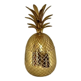 Vintage Large Brass Pineapple Jar