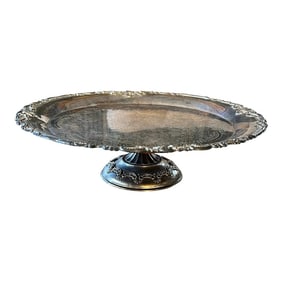 1970s Silver Footed Serving Tray